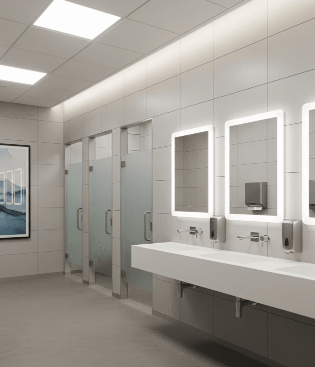 Minimal Men's Washroom Design
