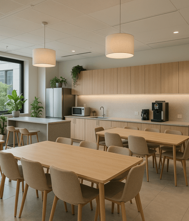 Modern Pantry Area with a Few Seats