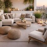 Skyline Serenity: A Cozy Modern Balcony Oasis